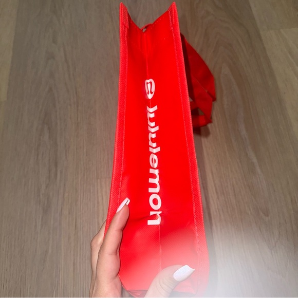 Lululemon Red & White Small Tote Bag - Picture 3 of 3